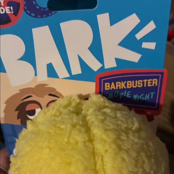 Bark Yellow Popcorn Plush Dog Toy - Picture 7 of 7